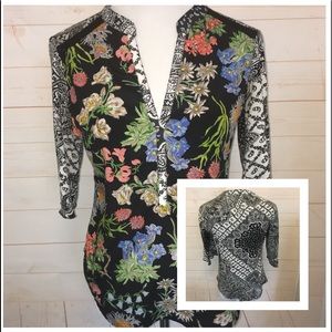 Anthropologie Tiny Top Small Floral Lacona  Shirt